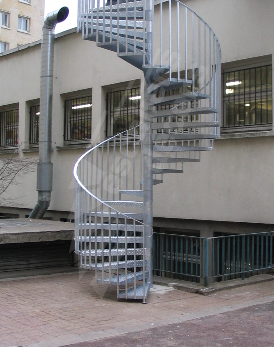 escalier helicoidal exterieur galvanise