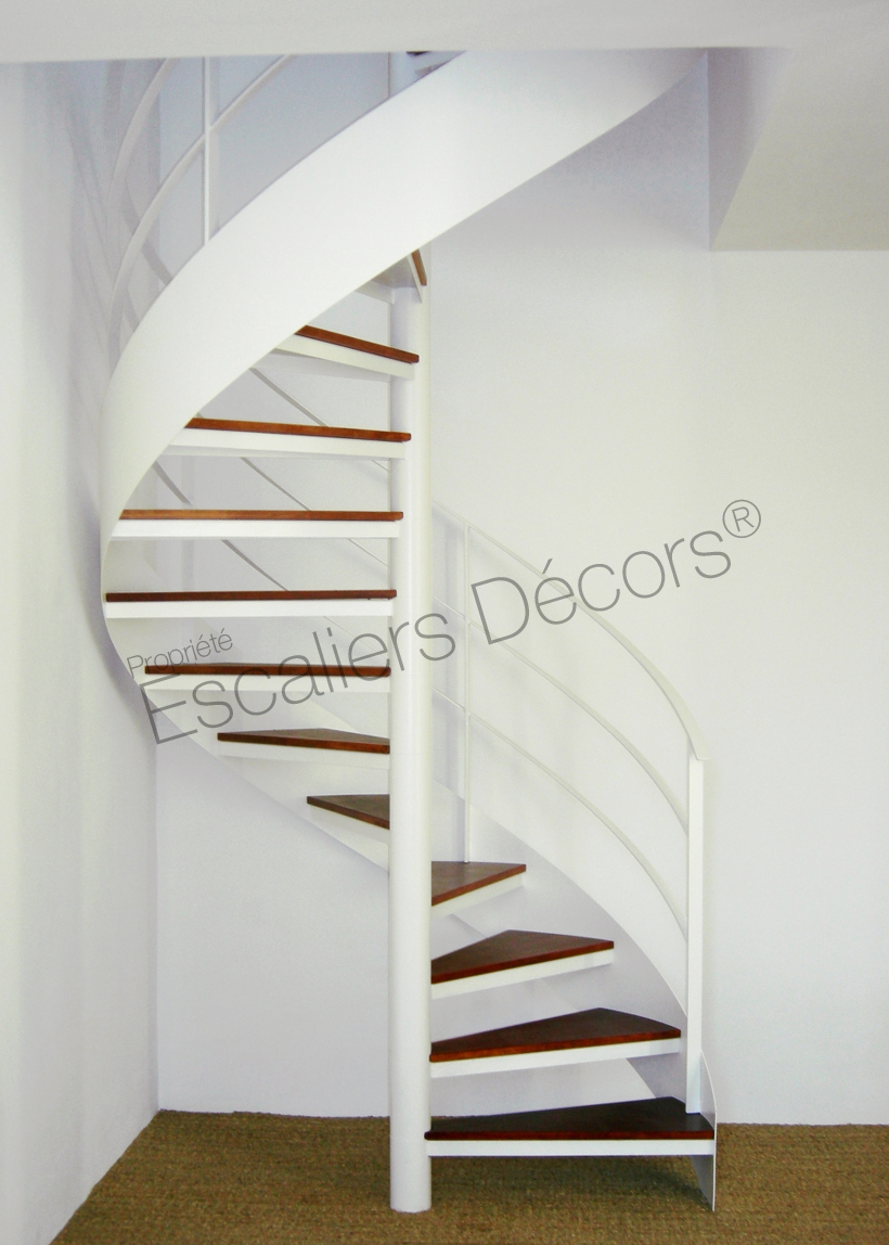 Photo DH66 - SPIR'DÉCO® Caisson. Escalier intérieur en colimaçon, métal et bois pour une décoration design et contemporaine.