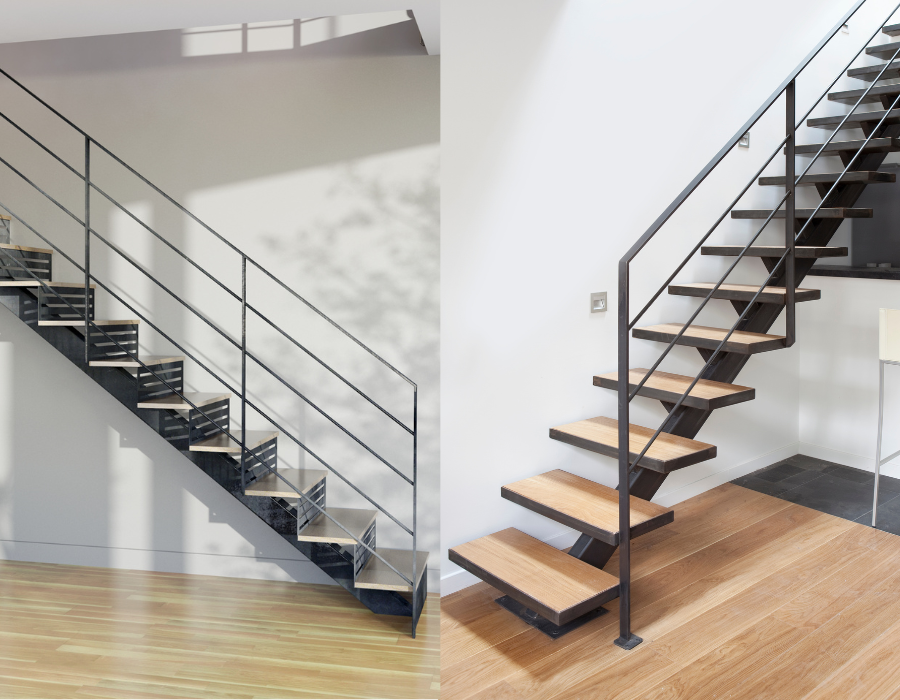 Escalier design sur limon central - Escaliers Décors®