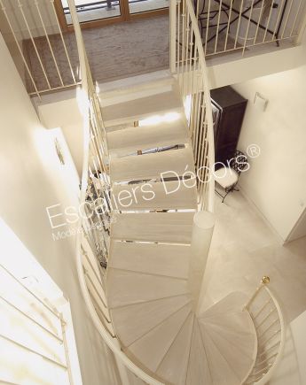 Photo DT60 - SPIR'DÉCO® Bistrot Mixte Balancé formant un escalier balancé en forme de 